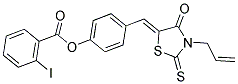 4-[(Z)-(3-ALLYL-4-OXO-2-THIOXO-1,3-THIAZOLIDIN-5-YLIDENE)METHYL]PHENYL 2-IODOBENZOATE Struktur