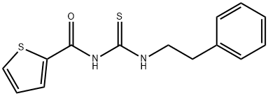 N-(((2-PHENYLETHYL)AMINO)THIOXOMETHYL)-2-THIENYLFORMAMIDE Struktur