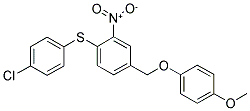 1-[(4-CHLOROPHENYL)SULFANYL]-4-[(4-METHOXYPHENOXY)METHYL]-2-NITROBENZENE Struktur