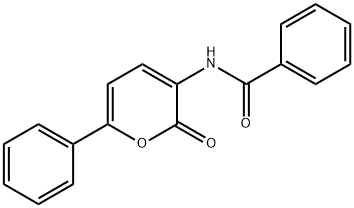 N-(2-OXO-6-PHENYL-2H-PYRAN-3-YL)BENZENECARBOXAMIDE Struktur