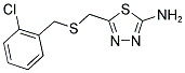 5-(2-CHLORO-BENZYLSULFANYLMETHYL)-[1,3,4]THIADIAZOL-2-YLAMINE Struktur