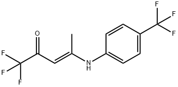 1,1,1-TRIFLUORO-4-[4-(TRIFLUOROMETHYL)ANILINO]-3-PENTEN-2-ONE Struktur