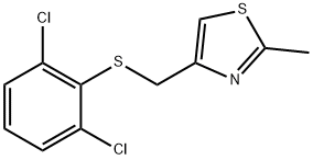 2,6-DICHLOROPHENYL (2-METHYL-1,3-THIAZOL-4-YL)METHYL SULFIDE Struktur