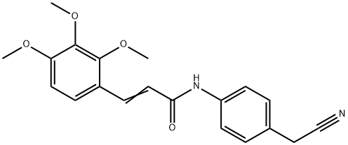 N-[4-(2-NITRILOETHYL)PHENYL]-3-(2,3,4-TRIMETHOXYPHENYL)ACRYLAMIDE Struktur