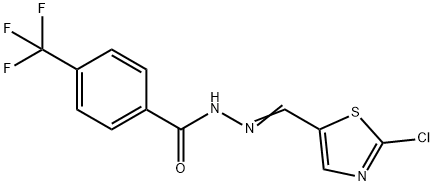 N'-[(E)-(2-CHLORO-1,3-THIAZOL-5-YL)METHYLIDENE]-4-(TRIFLUOROMETHYL)BENZENECARBOHYDRAZIDE Struktur