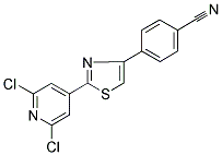 4-[2-(2,6-DICHLOROPYRIDIN-4-YL)-1,3-THIAZOL-4-YL]BENZONITRILE Struktur