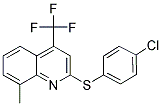 2-[(4-CHLOROPHENYL)SULFANYL]-8-METHYL-4-(TRIFLUOROMETHYL)QUINOLINE Struktur