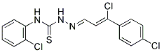 2-[3-CHLORO-3-(4-CHLOROPHENYL)PROP-2-ENYLIDENE]-N-(2-CHLOROPHENYL)HYDRAZINE-1-CARBOTHIOAMIDE Struktur