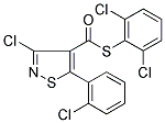 S-(2,6-DICHLOROPHENYL) 3-CHLORO-5-(2-CHLOROPHENYL)ISOTHIAZOLE-4-CARBOTHIOATE Struktur