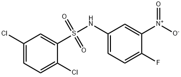 2,5-DICHLORO-N-(4-FLUORO-3-NITROPHENYL)BENZENESULFONAMIDE Struktur