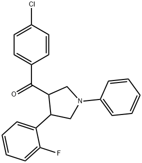 (4-CHLOROPHENYL)[4-(2-FLUOROPHENYL)-1-PHENYLTETRAHYDRO-1H-PYRROL-3-YL]METHANONE Struktur