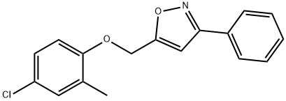 4-CHLORO-2-METHYLPHENYL (3-PHENYL-5-ISOXAZOLYL)METHYL ETHER Struktur