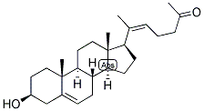 (20,22-E) 27-NOR-5,20(22)-CHOLESTADIEN-3-BETA-OL-25-ONE Struktur