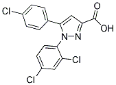 5-(4-CHLOROPHENYL)-1-(2,4-DICHLOROPHENYL)-1H-PYRAZOLE-3-CARBOXYLIC ACID Struktur