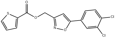 [5-(3,4-DICHLOROPHENYL)-3-ISOXAZOLYL]METHYL 2-THIOPHENECARBOXYLATE Struktur