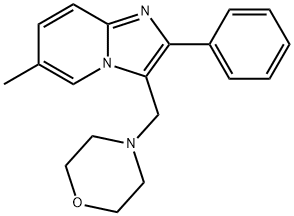 6-METHYL-3-(MORPHOLINOMETHYL)-2-PHENYLIMIDAZO[1,2-A]PYRIDINE Struktur