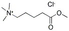 5-METHOXY-N,N,N-TRIMETHYL-5-OXOPENTAN-1-AMINIUM CHLORIDE Struktur