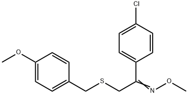 1-(4-CHLOROPHENYL)-2-[(4-METHOXYBENZYL)SULFANYL]-1-ETHANONE O-METHYLOXIME Struktur