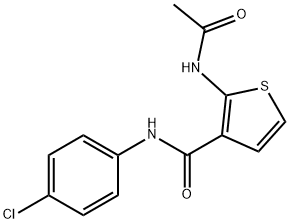 2-(ACETYLAMINO)-N-(4-CHLOROPHENYL)-3-THIOPHENECARBOXAMIDE Struktur