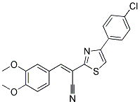 2-[4-(4-CHLOROPHENYL)-1,3-THIAZOL-2-YL]-3-(3,4-DIMETHOXYPHENYL)ACRYLONITRILE Struktur