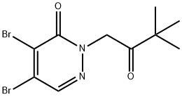 4,5-DIBROMO-2-(3,3-DIMETHYL-2-OXOBUTYL)-3(2H)-PYRIDAZINONE Struktur