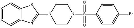 2-(4-[(4-BROMOPHENYL)SULFONYL]PIPERAZINO)-1,3-BENZOTHIAZOLE Struktur