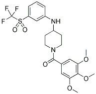 N-[3-[(TRIFLUOROMETHYL)SULPHONYL]PHENYL]-1-[(3,4,5-TRIMETHOXY)BENZOYL]PIPERIDINE-4-AMINE Struktur