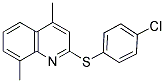 2-[(4-CHLOROPHENYL)SULFANYL]-4,8-DIMETHYLQUINOLINE Struktur