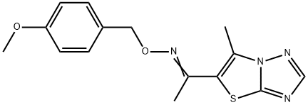 1-(6-METHYL[1,3]THIAZOLO[3,2-B][1,2,4]TRIAZOL-5-YL)-1-ETHANONE O-(4-METHOXYBENZYL)OXIME Struktur