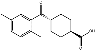 TRANS-4-(2,5-DIMETHYLBENZOYL)CYCLOHEXANE-1-CARBOXYLIC ACID Struktur