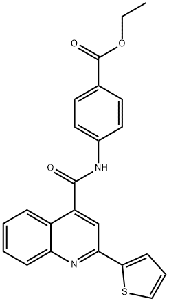 ETHYL 4-{[(2-THIEN-2-YLQUINOLIN-4-YL)CARBONYL]AMINO}BENZOATE Struktur