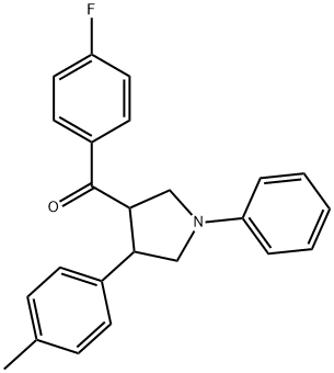 (4-FLUOROPHENYL)[4-(4-METHYLPHENYL)-1-PHENYLTETRAHYDRO-1H-PYRROL-3-YL]METHANONE Struktur