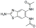 N-(6-ACETYLAMINO-2-AMINO-BENZOTHIAZOL-5-YL)-ACETAMIDE Struktur