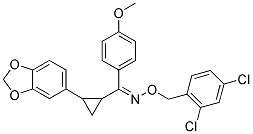 [2-(1,3-BENZODIOXOL-5-YL)CYCLOPROPYL](4-METHOXYPHENYL)METHANONE O-(2,4-DICHLOROBENZYL)OXIME Struktur