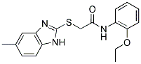 N-(2-ETHOXYPHENYL)-2-[(5-METHYL-1H-BENZIMIDAZOL-2-YL)THIO]ACETAMIDE Struktur