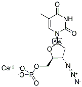 5'-PHOSPHONATE-3'-AZIDO-3'-DEOXYTHYMIDINE CALCIUM SALT Struktur