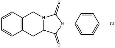 2-(4-CHLOROPHENYL)-3-THIOXO-2,3,10,10A-TETRAHYDROIMIDAZO[1,5-B]ISOQUINOLIN-1(5H)-ONE Struktur