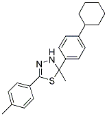 2-(4-CYCLOHEXYLPHENYL)-2-METHYL-5-P-TOLYL-2,3-DIHYDRO-1,3,4-THIADIAZOLE Struktur