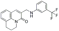 N-[(2,3-DIHYDRO-5-OXO-(1H,5H)-BENZO[IJ]QUINOLIZIN-6-YL)METHYL]-3-(TRIFLUOROMETHYL)BENZAMINE Struktur