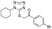 1-(4-BROMOPHENYL)-2-[(1-CYCLOHEXYL-1H-TETRAZOL-5-YL)THIO]ETHANONE Struktur