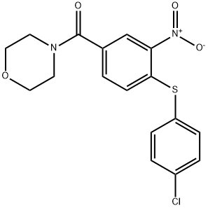 (4-[(4-CHLOROPHENYL)SULFANYL]-3-NITROPHENYL)(MORPHOLINO)METHANONE Struktur