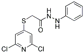 2-[(2,6-DICHLOROPYRIDIN-4-YL)THIO]ACETIC ACID, N2-PHENYLHYDRAZIDE Struktur