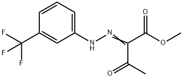 METHYL 3-OXO-2-((Z)-2-[3-(TRIFLUOROMETHYL)PHENYL]HYDRAZONO)BUTANOATE Struktur