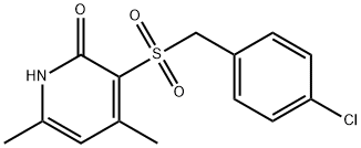 3-[(4-CHLOROBENZYL)SULFONYL]-4,6-DIMETHYL-2-PYRIDINOL Struktur