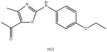 1-(3-((4-ETHOXYPHENYL)AMINO)-5-METHYL-2,4-THIAZOLYL)ETHAN-1-ONE, HYDROCHLORIDE Struktur