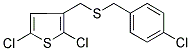 2,5-DICHLORO-3-([(4-CHLOROBENZYL)THIO]METHYL)THIOPHENE Struktur