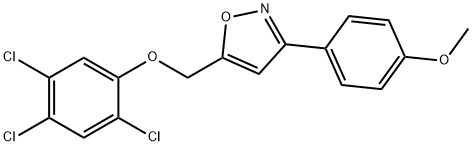 3-(4-METHOXYPHENYL)-5-[(2,4,5-TRICHLOROPHENOXY)METHYL]ISOXAZOLE Struktur