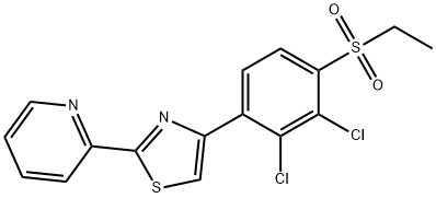 2,3-DICHLORO-4-[2-(2-PYRIDINYL)-1,3-THIAZOL-4-YL]PHENYL ETHYL SULFONE Struktur