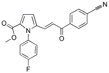 METHYL 5-[3-(4-CYANOPHENYL)-3-OXO-1-PROPENYL]-1-(4-FLUOROPHENYL)-1H-2-PYRROLECARBOXYLATE Struktur