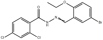 N'-[(E)-(5-BROMO-2-ETHOXYPHENYL)METHYLIDENE]-2,4-DICHLOROBENZENECARBOHYDRAZIDE Struktur